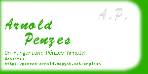 arnold penzes business card